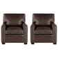 Italiano Furniture Dalton Accent Chair in Brown Chestnut (Set of 2), , large