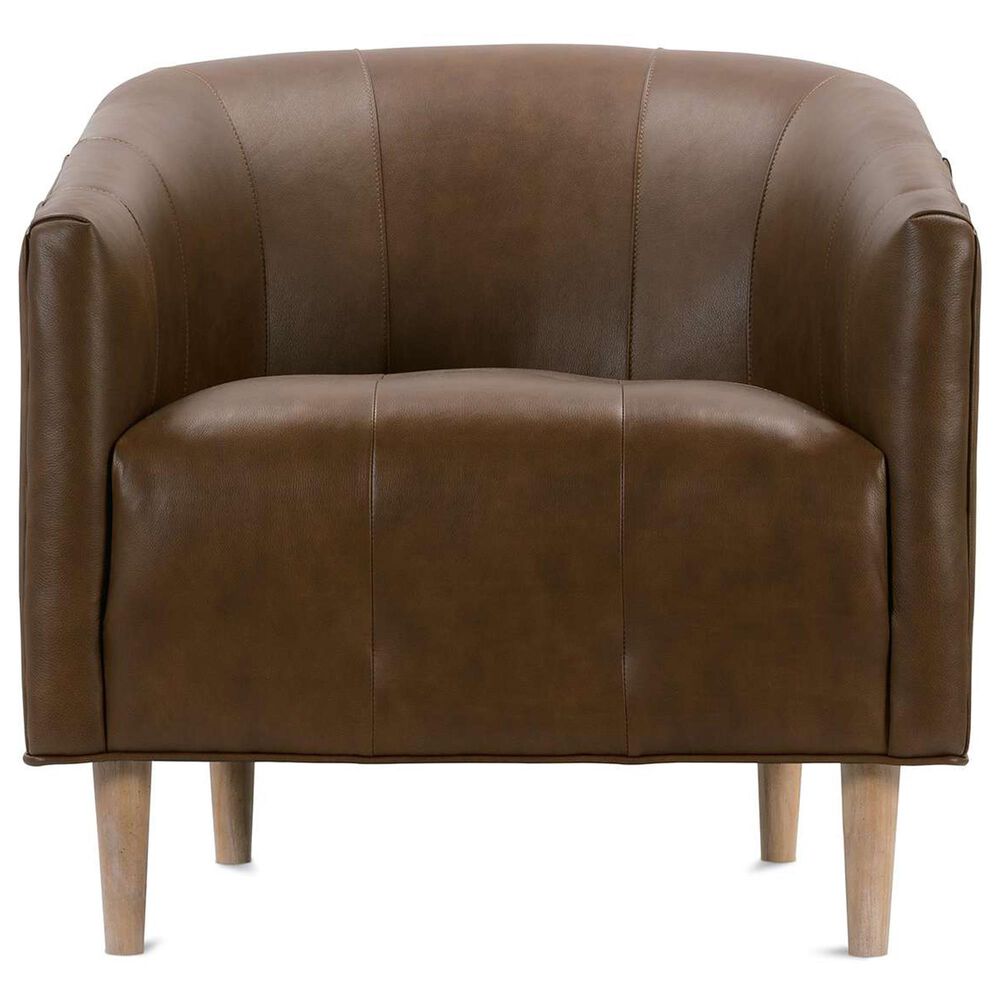 Rowe Furniture Pate Leather Chair in Brown, , large