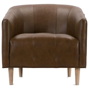 Rowe Furniture Pate Leather Chair in Brown, , large