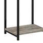 HOMLUX 3-Tier End Table with Open Shelf Storage Display in French Oak, , large