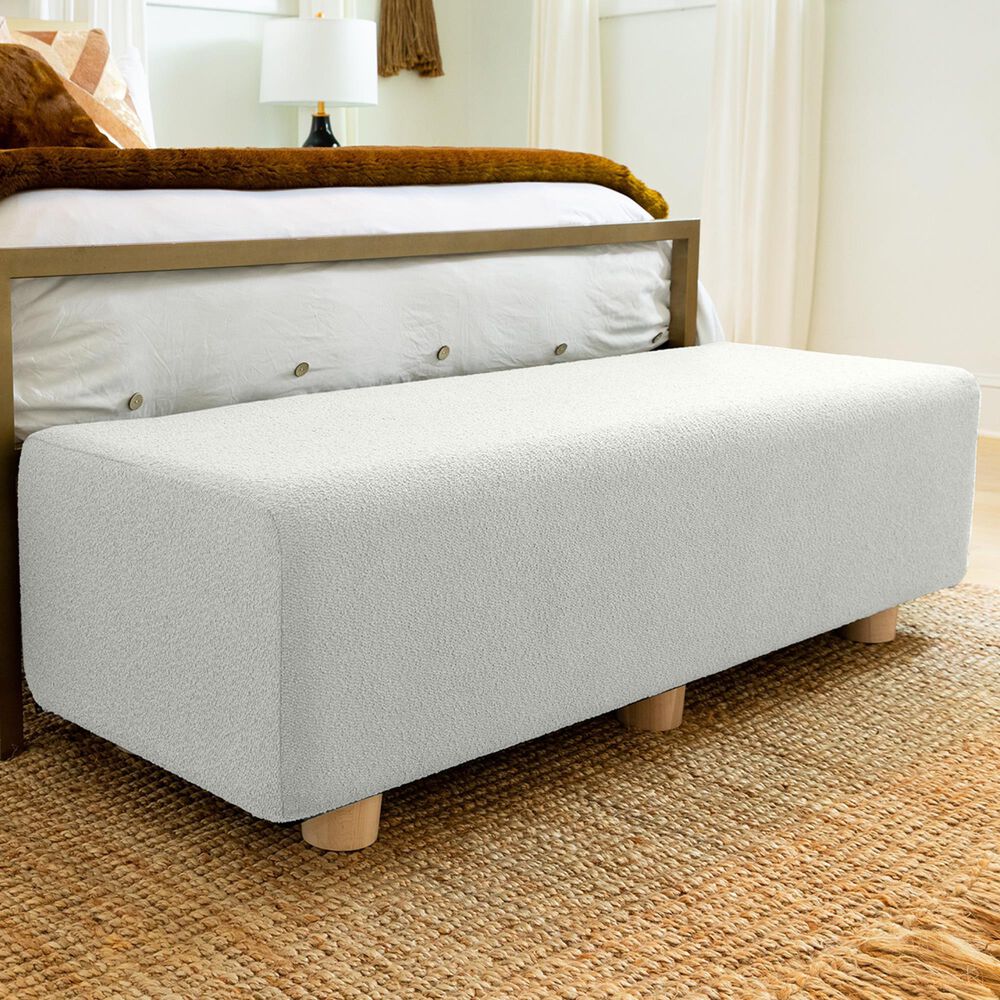 Jaxx Caya 4-In-1 King Bed Bench in White, , large