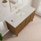 James Martin Laurent 60" Single Bathroom Vanity in Honey Oak with 3 cm Siberian Silestone Top, Rectangular Sink and FreePower Wireless Charger, , large