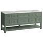 James Martin Vanities Breckenridge 72" Double Bathroom Vanity in Smokey Celadon with 3 cm Victorian Silver Quartz Top and Rectangular Sinks, , large