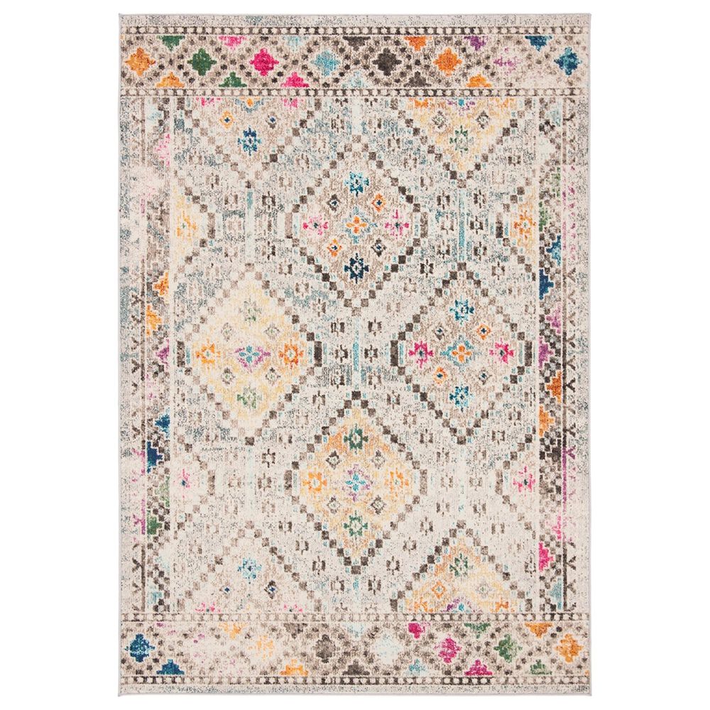 Safavieh Madison MAD418F 6" x 9" Grey and Yellow Area Rug, , large