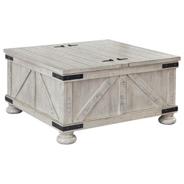 Signature Design by Ashley Carynhurst Cocktail Table with Storage in Whitewash, , large