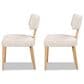 Jennifer Taylor Home Louise Side Chair with Travertine Beige Cushion in White Washed and Natural (Set of 2), , large