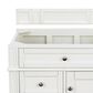 James Martin Vanities Brittany 30" Single Bathroom Vanity in Bright White with 3 cm Ethereal Noctis Quartz Top and Rectangle Sink, , large