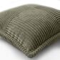 Chanasaya 20" Square Textured Patchwork Throw Pillow in Green, , large