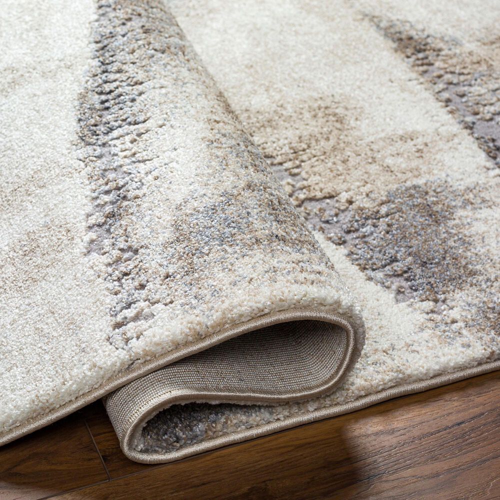 Surya Tuscany Ivory, Beige, Gray, Olive and Charcoal 2&#39; x 2&#39;11&quot; Area Rug, , large