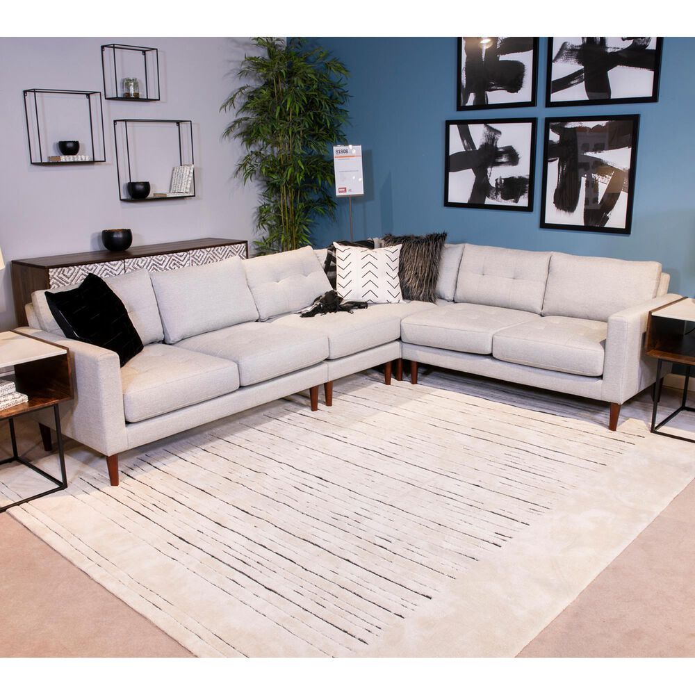 Signature Design by Ashley DuBarry Nuvella Stationary 4-Piece Sectional in Gravel, , large
