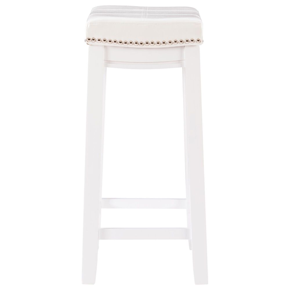 Linon Home Decor Claridge Counter Stool in White, , large