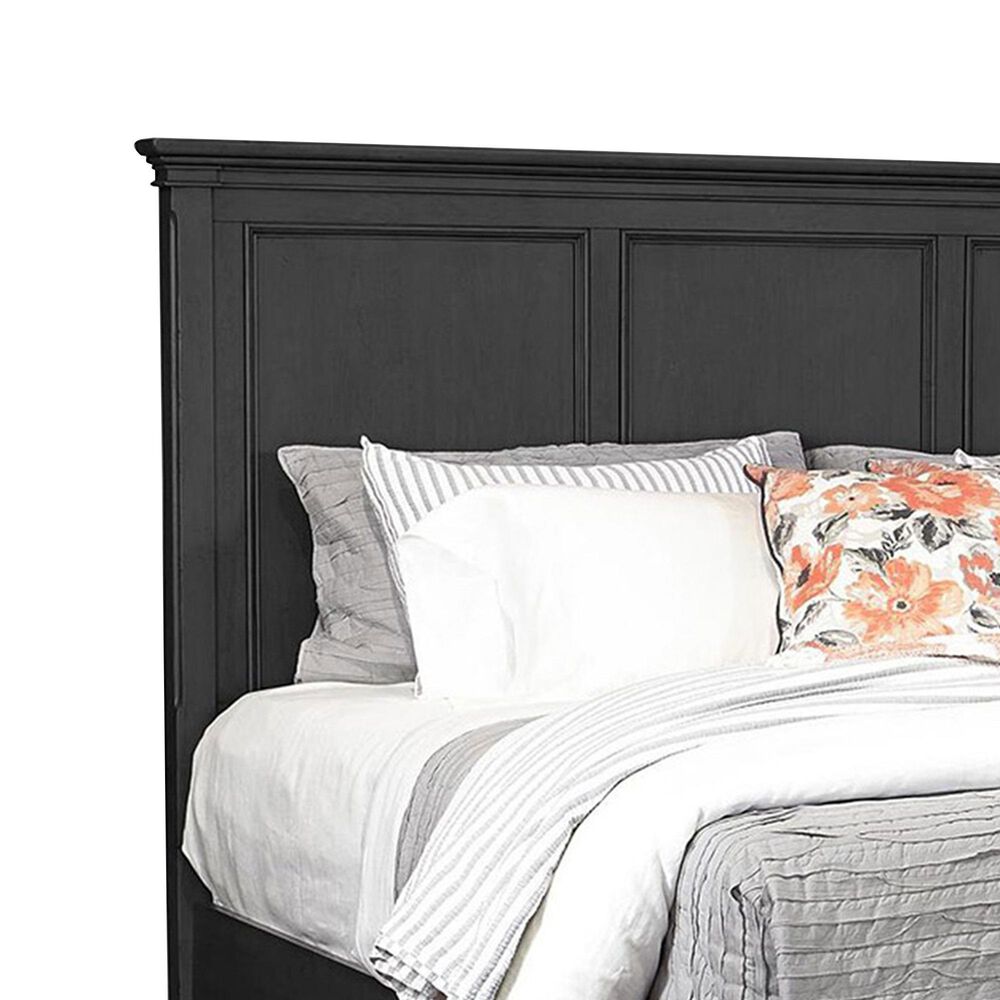 Riva Ridge Oxford California King Panel Bed in Black, , large