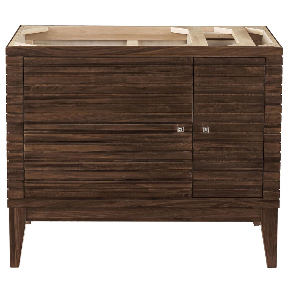 James Martin Linear 36" Single Vanity Cabinet in Mid Century Walnut, , large