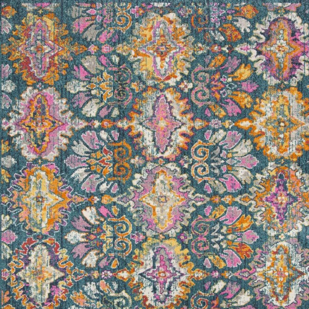 Safavieh Madison MAD144A 5&#39;1&quot; x 7&#39;6&quot; Blue and Orange Area Rug, , large