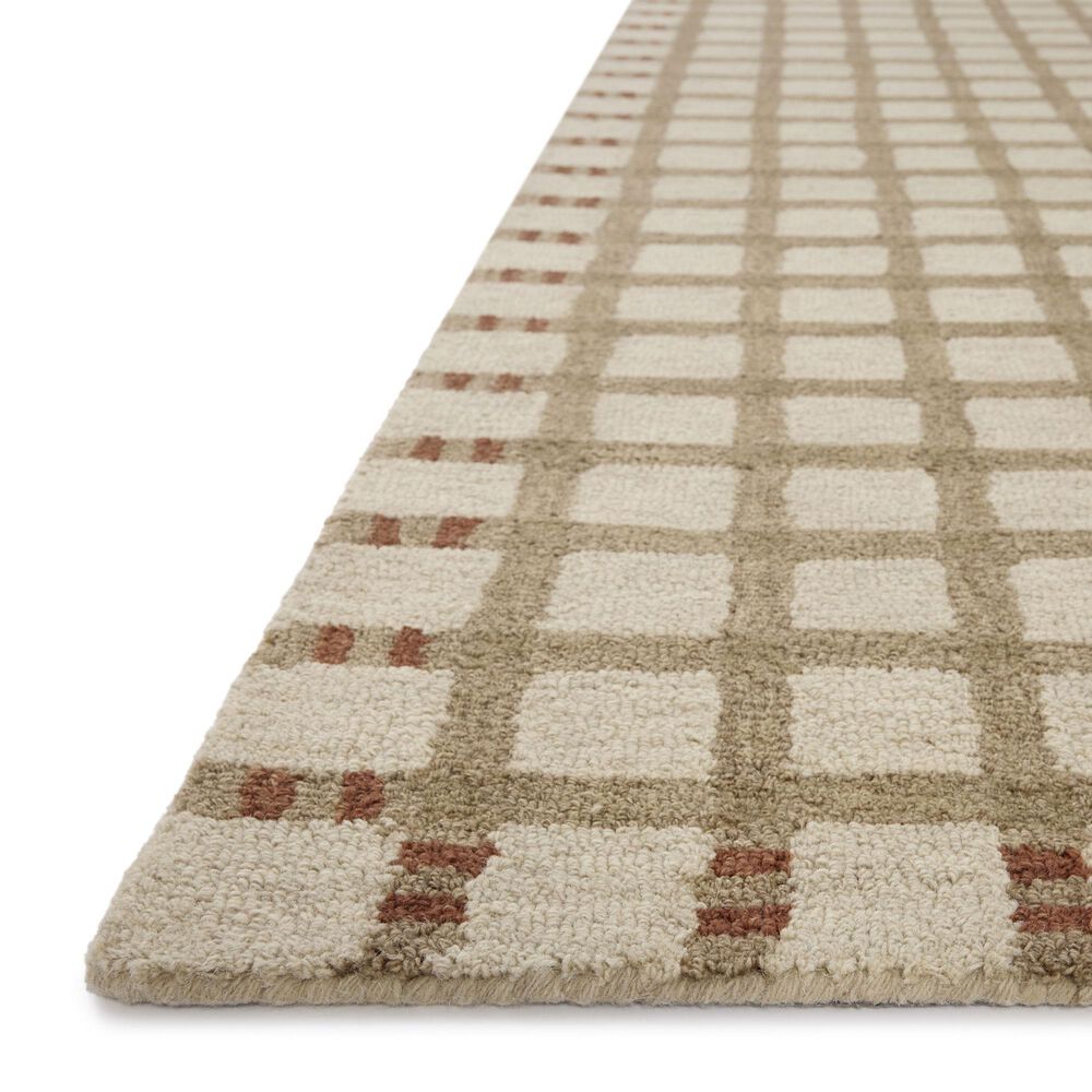 Loloi Waylon Natural and Rust 2&#39;6&quot; x 7&#39;6&quot; Runner, , large