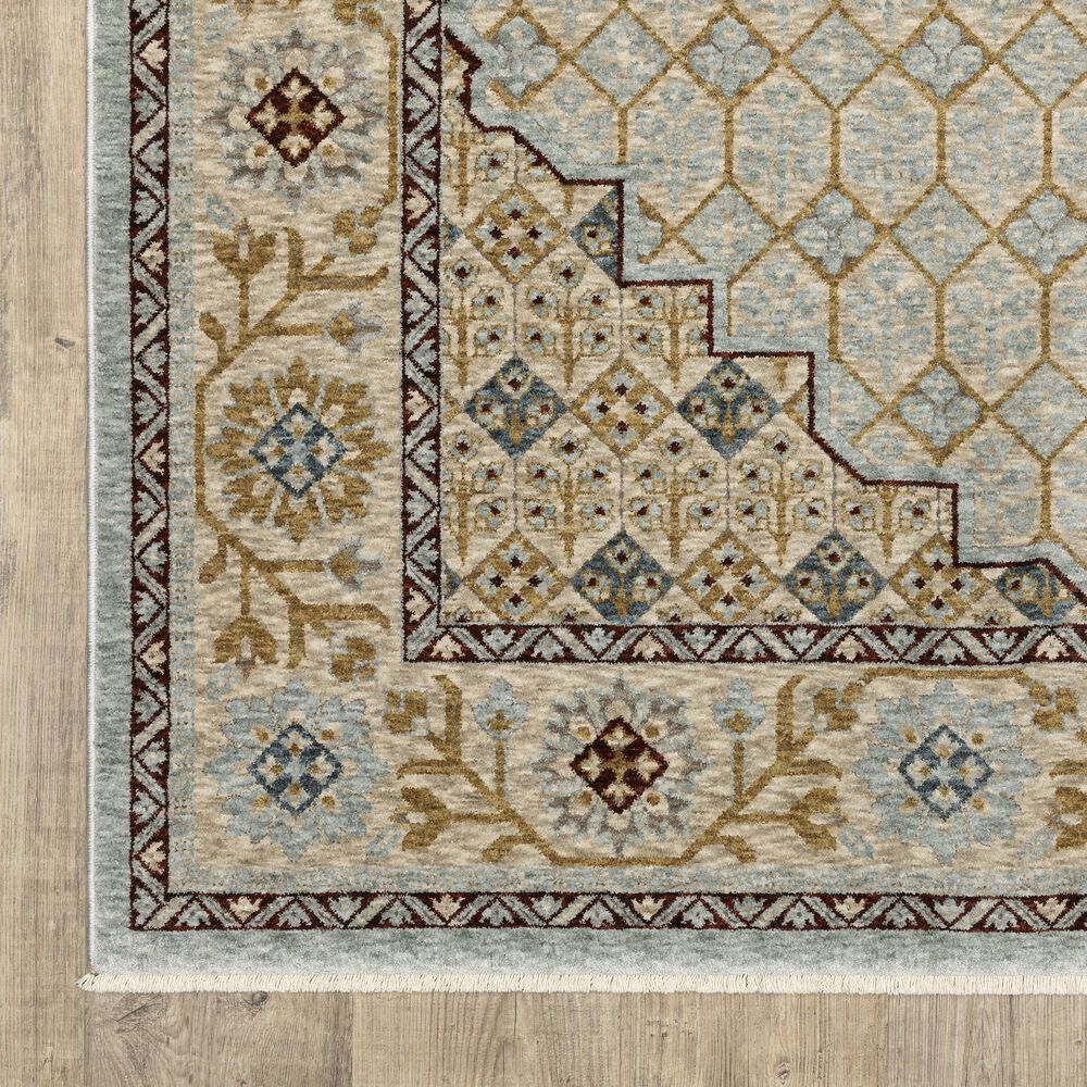 Oriental Weavers Capella Blue and Gold 7&#39;10&quot; x 10&#39;10&quot; Area Rug, , large