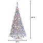 The Gerson Company 4" Pop-Up LED Silver Tinsel Tree with Holly Leaves in Silver, , large