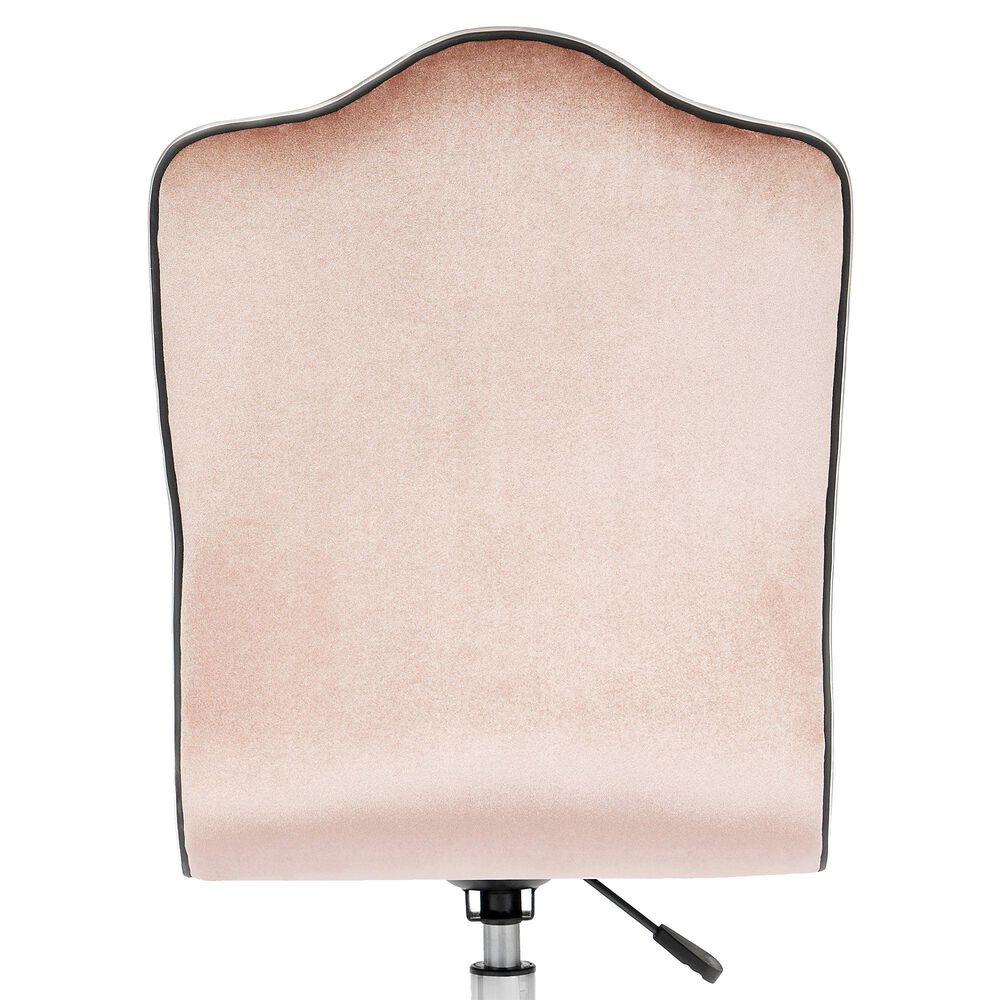 Impressions Vanity Royal Tufted Vanity Chair with Pink Cushion in Silver, , large