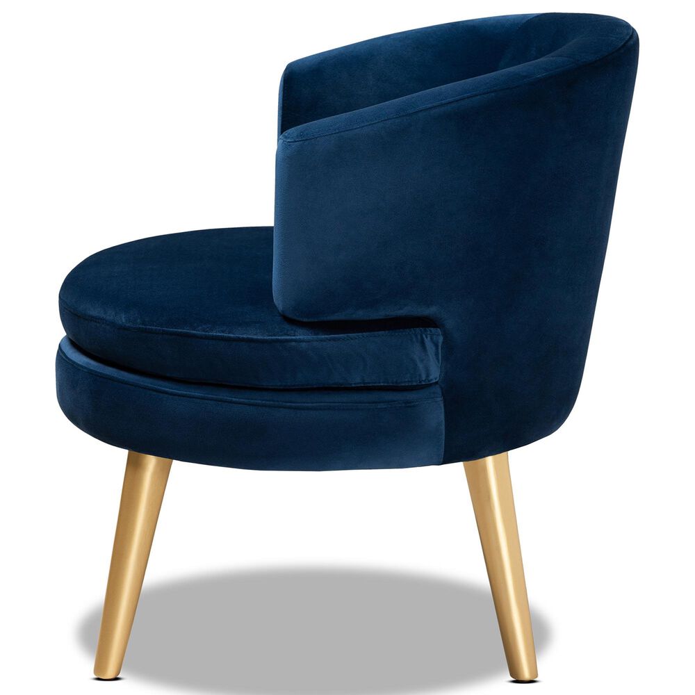 Baxton Studio Baptiste Accent Chair in Navy Blue, , large