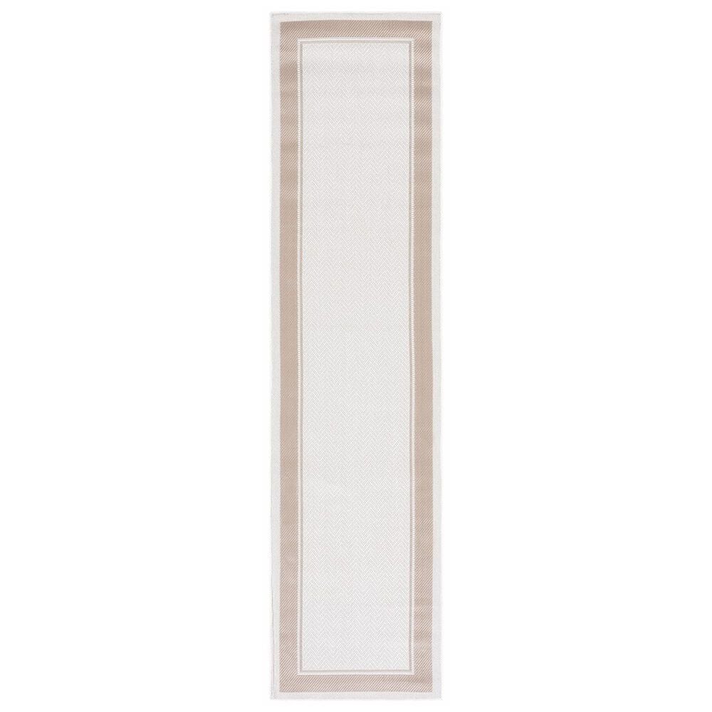 Safavieh Martha Stewart Cyprus Chevron 2"2" x 9" Ivory and Beige Runner, , large