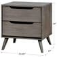 Furniture of America Lennart 2-Drawer Nightstand in Gray, , large