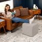 Jaxx Monroe Small Ottoman in Shark Grey, , large