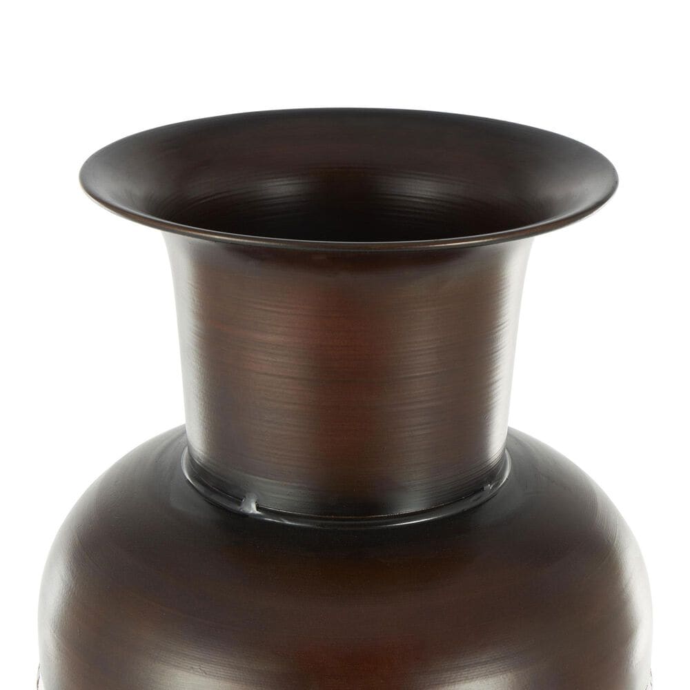 Maple and Jade 3-Piece Tall Teardrop Shaped Decorative Vase Set in Brushed White and Dark Brown, , large