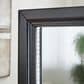 Ashley Evesen Floor Standing Mirror with Shelves in Black, , large
