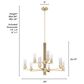 Hunter Gatz 9-Light Chandelier in Alturas Gold, , large