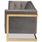 Baxton Studio Ambra Stationary Sofa in Grey Velvet, , large