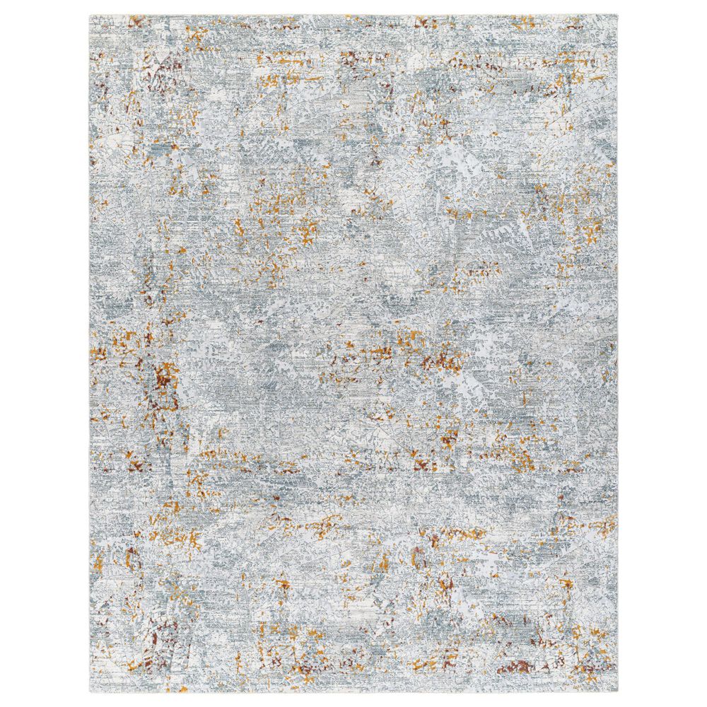 Surya Dresden Gray, White, Medium Gray, Light Slate, Mustard and Rust 9" x 12"2" Area Rug, , large
