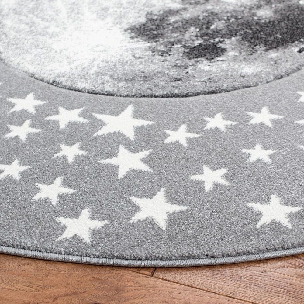 Safavieh Carousel 8&#39; Round Light Grey and White Kids  Area  Rug, , large