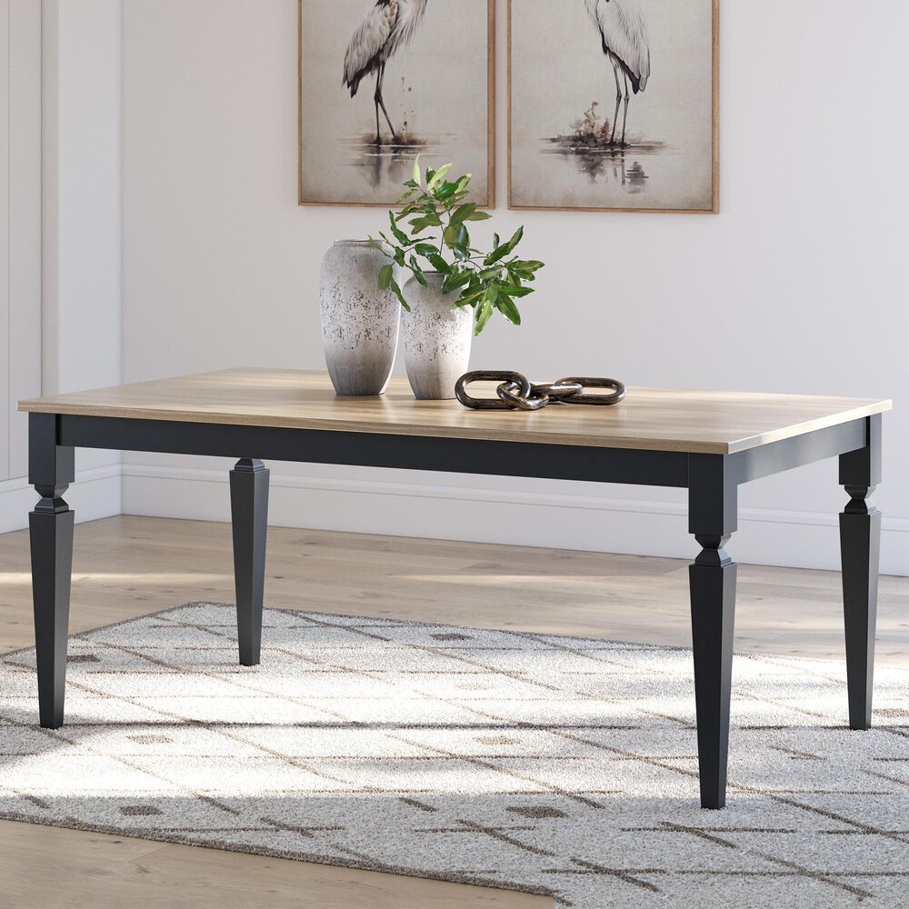 Ashley Brenkerton Rectangular Dining Table in Grayish Brown and French Black - Table Only, , large