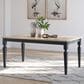 Ashley Brenkerton Rectangular Dining Table in Grayish Brown and French Black - Table Only, , large