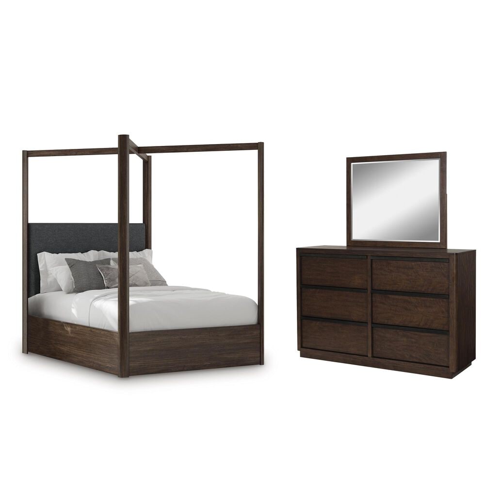 Millenium Dilenno 3-Piece Queen Canopy Bedroom Set in Dark Brown, , large