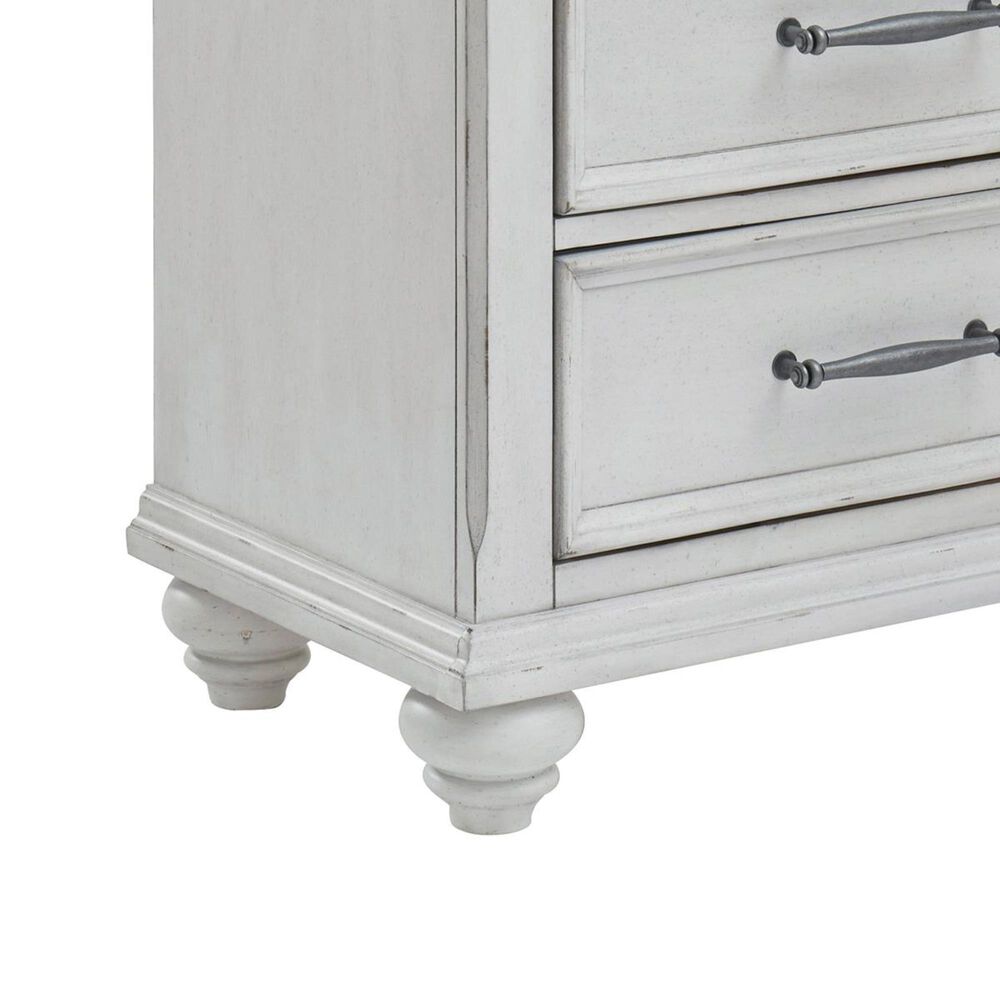 Ashley Kanwyn 3 Drawer Nightstand in Distressed Whitewash, , large