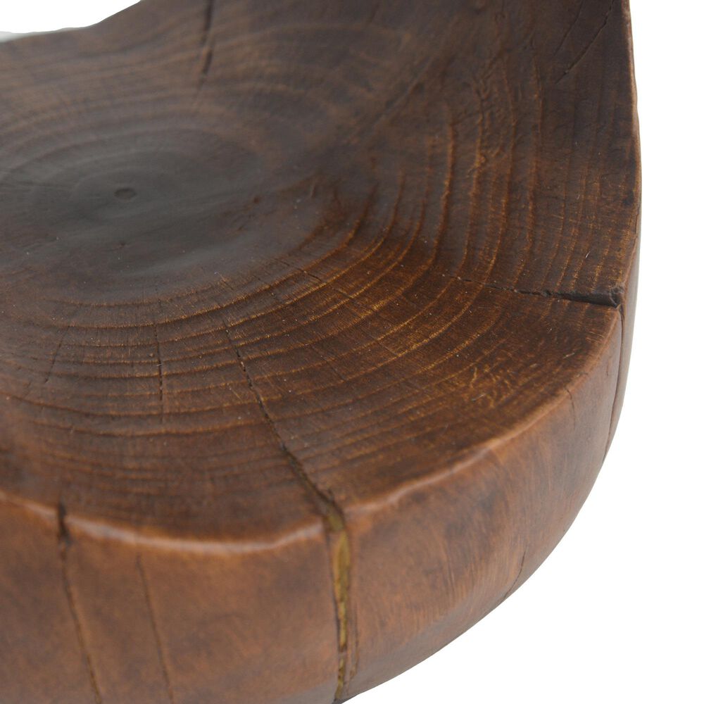 Hearth and Haven Outdoor End Table with Hollow Design in Antique Brown, , large