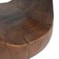 Hearth and Haven Outdoor End Table with Hollow Design in Antique Brown, , large