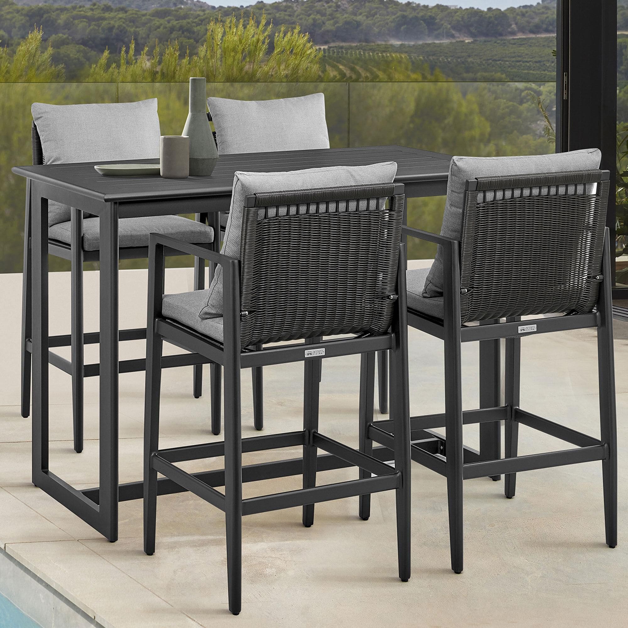 Bar patio set 5 piece on sale