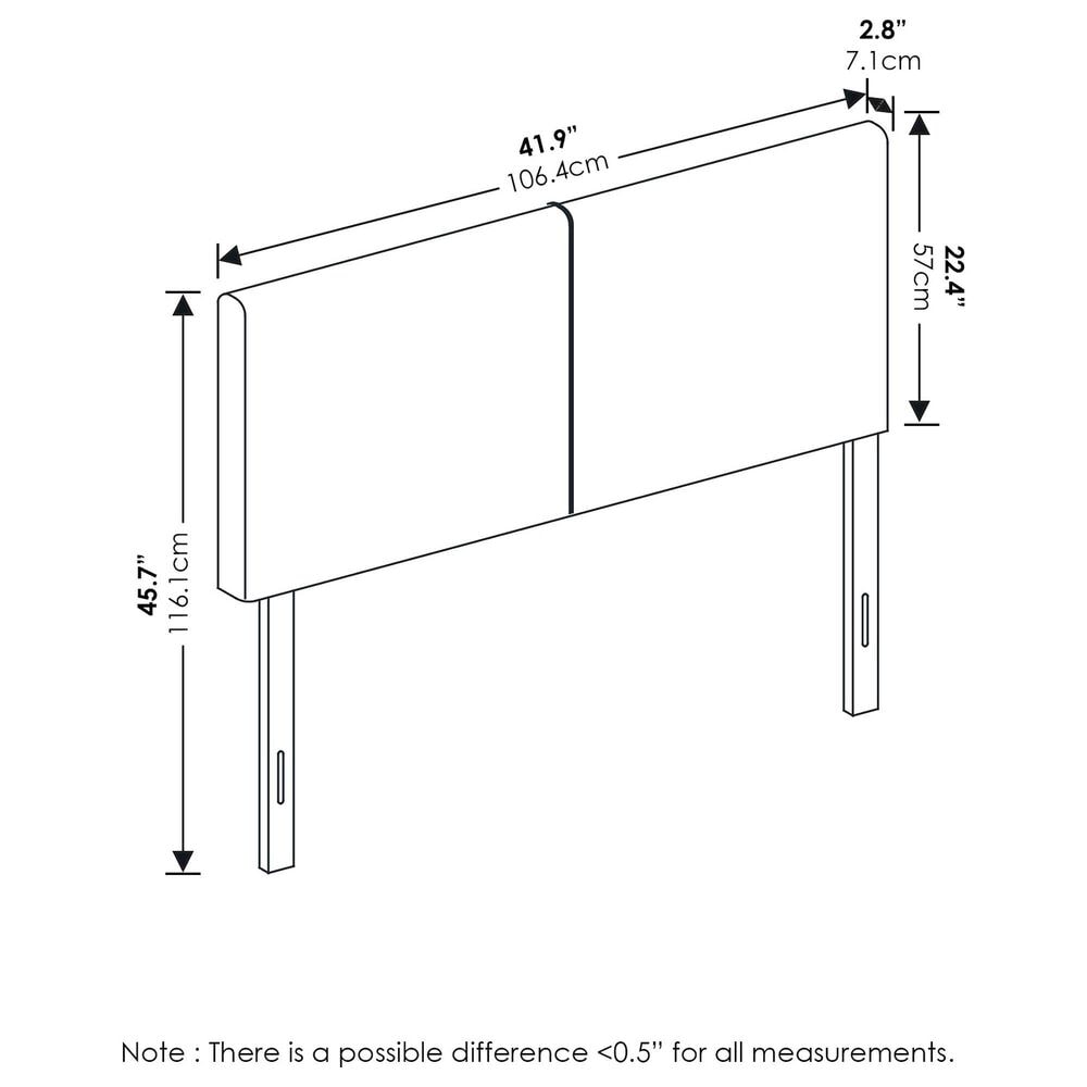 HOMLUX Roanne Twin Upholstered Headboard in Denim, , large
