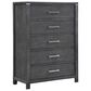 New Heritage Design Odessa 5-Piece Queen Bedroom Set in Charcoal and Silver, , large