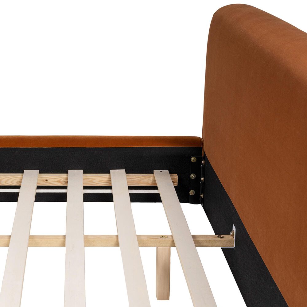 Jennifer Taylor Home Alpine King Platform Bed Frame in Burnt Orange, , large