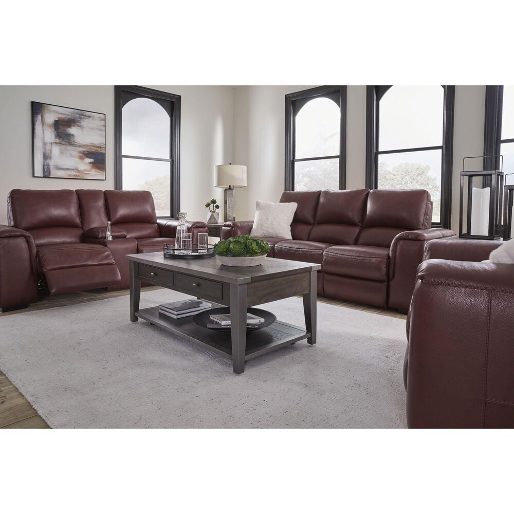 Ashley Alessandro Power Reclining Loveseat with Console in Garnet, , large