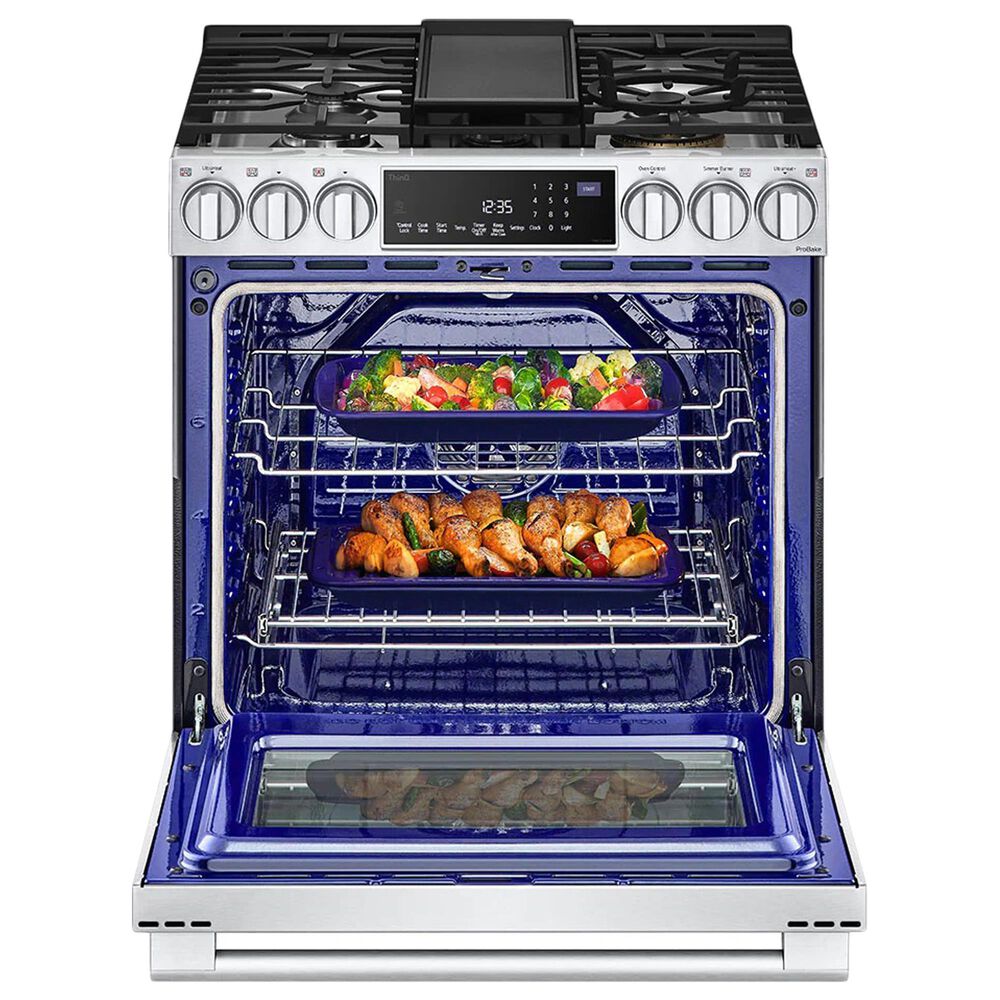LG Studio 6.3 Cu. Ft. Slide-in Gas Range with ProBake Convection in Stainless Steel, , large