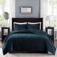 Goldstar Bedding Harper Velvet 3-Piece Full/Queen Coverlet Set in Teal, , large