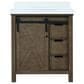 Lexora Home Marsyas 30" Single Bathroom Vanity in Rustic Brown with 2 cm White Cultured Marble Top and Rectangular Sink, , large
