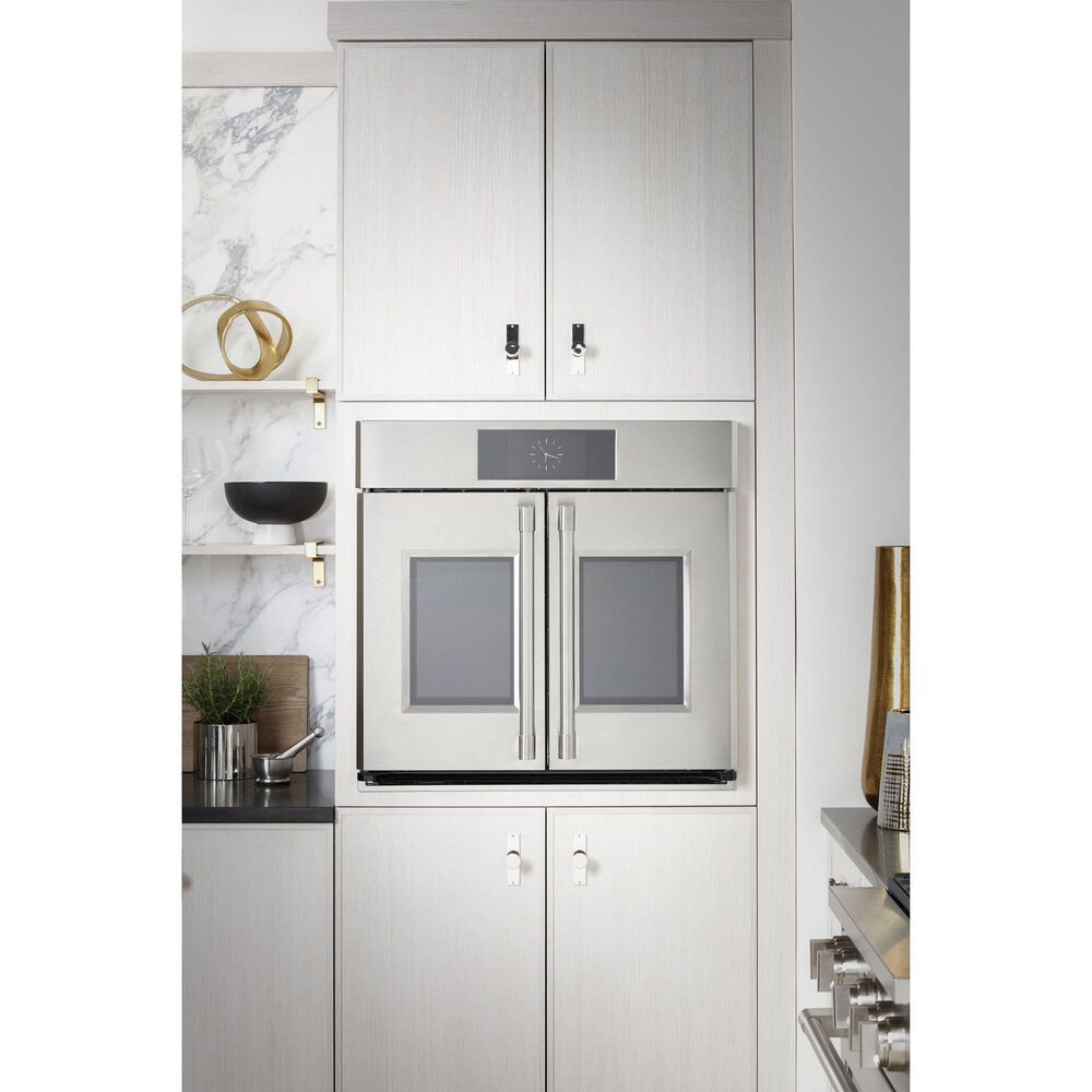 Monogram Statement 30&quot; Smart French Door Electric Single Wall Oven in Stainless Steel, , large