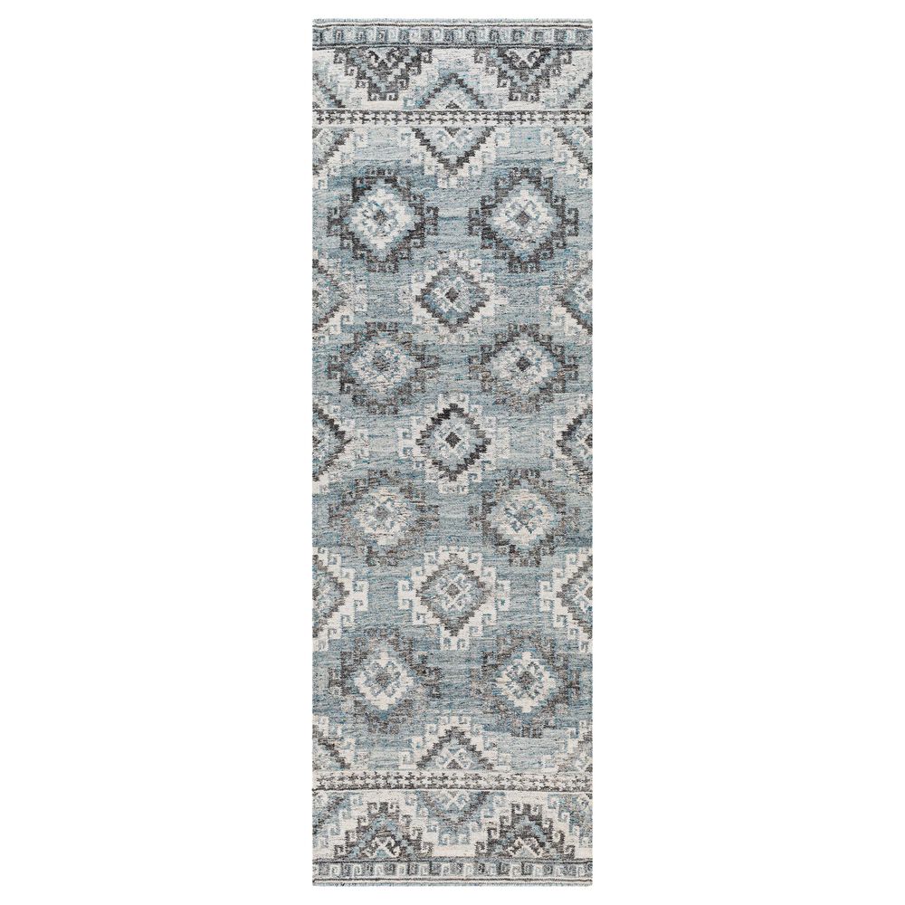 Surya Alyssa 2"6" x 8" Slate, Brown, Ivory and Blue Runner, , large