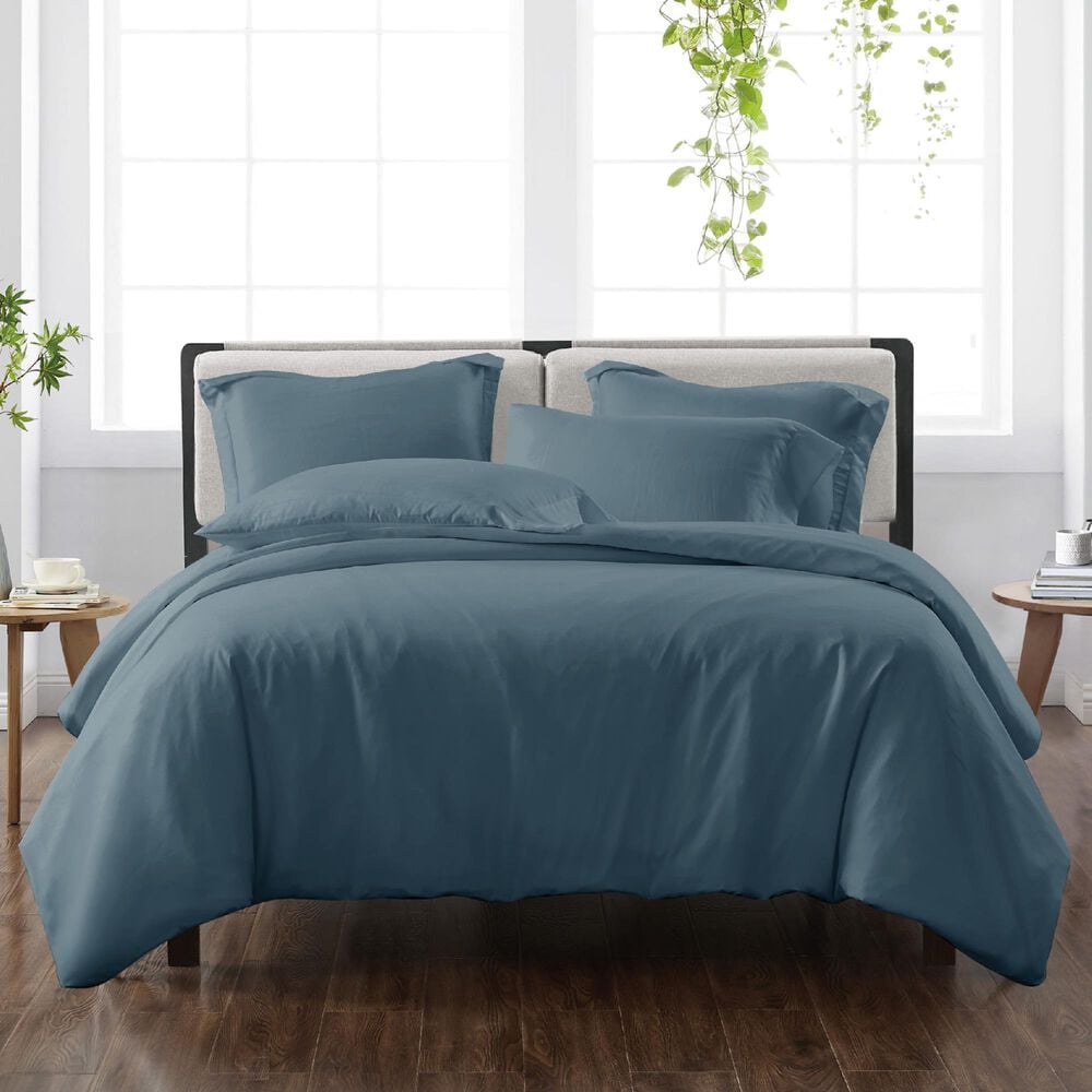Pem America Cannon Solid 3-Piece Full/Queen Duvet Cover Set in Dark Blue, , large