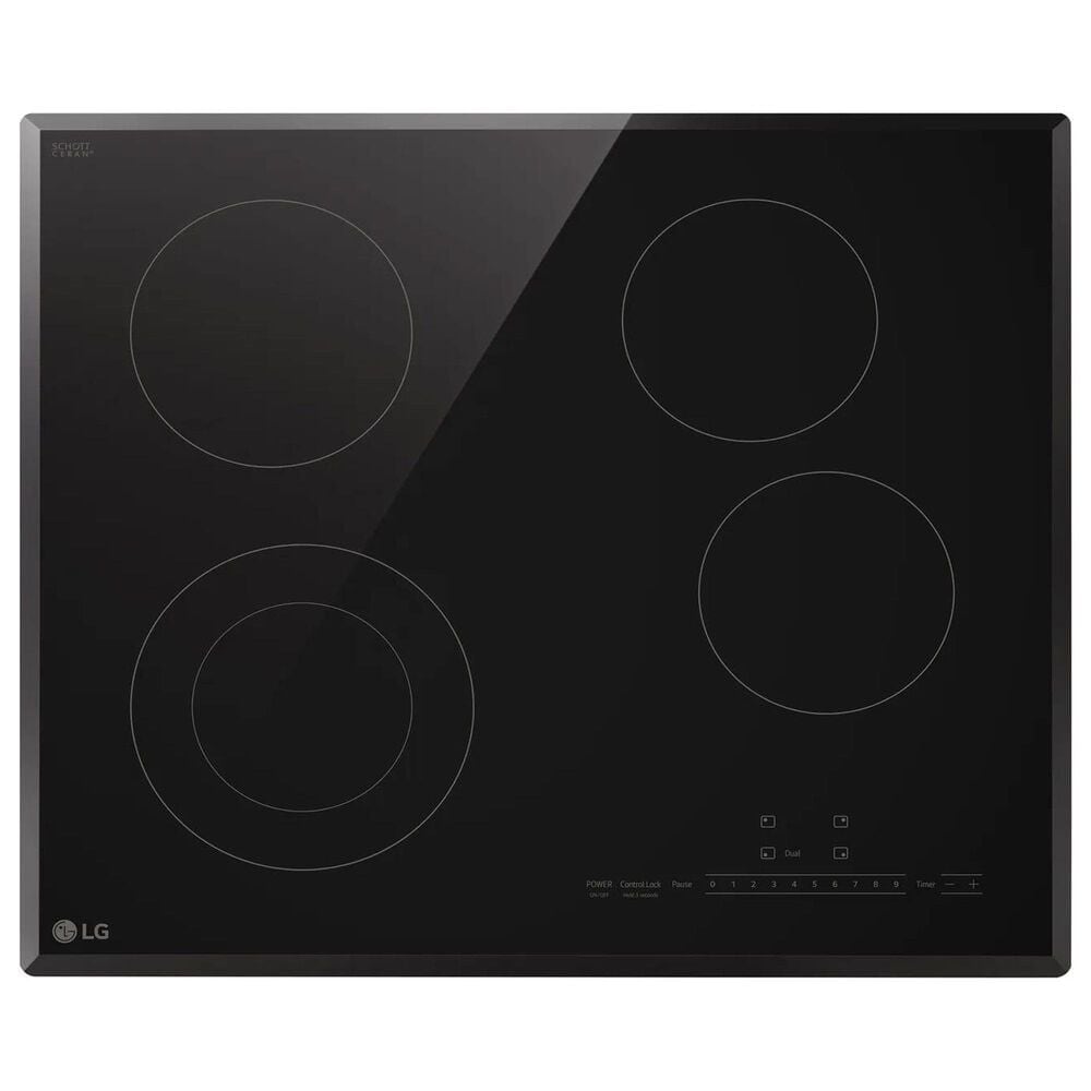 LG 24" Compact Electric Cooktop in Black and Grey, , large